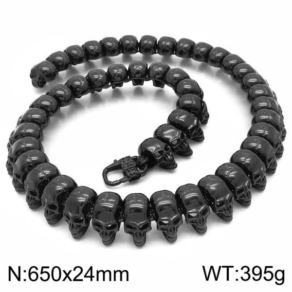 Skull Men's Titanium Steel Bracelet - Image 3