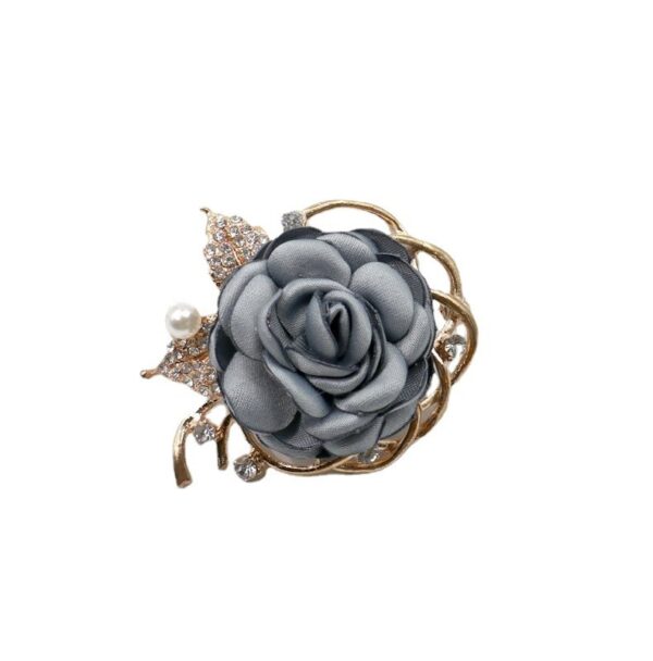 Fabric Roses Flower Brooch Fashion - Image 2