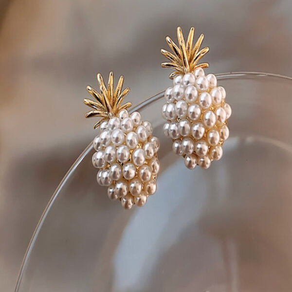 Pineapple Starfish Pearl Earrings - Image 6