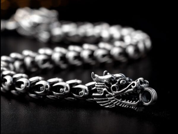 S925 silver bold domineering men's faucet bracelet - Image 10