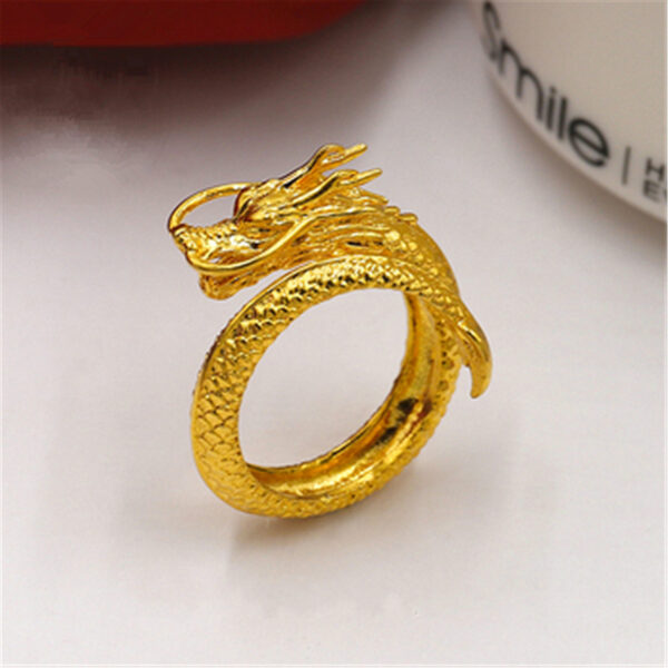 Dragon and phoenix lovers ring - Image 5