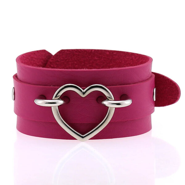 Popular Couple Peach Heart Bracelet Creative Fashion Wide Double-layer Heart-shaped Bracelet - Image 5