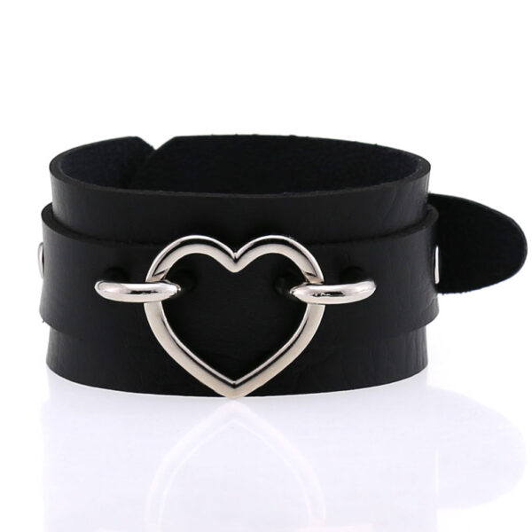 Popular Couple Peach Heart Bracelet Creative Fashion Wide Double-layer Heart-shaped Bracelet - Image 6