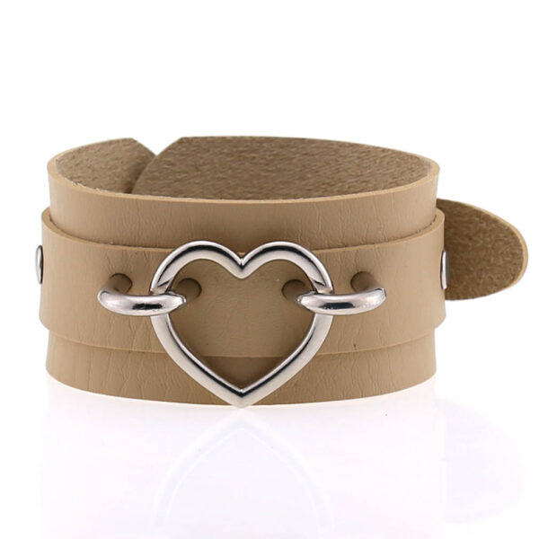 Popular Couple Peach Heart Bracelet Creative Fashion Wide Double-layer Heart-shaped Bracelet - Image 10