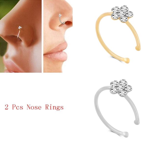 Rhinestone Nose Ring - Image 9