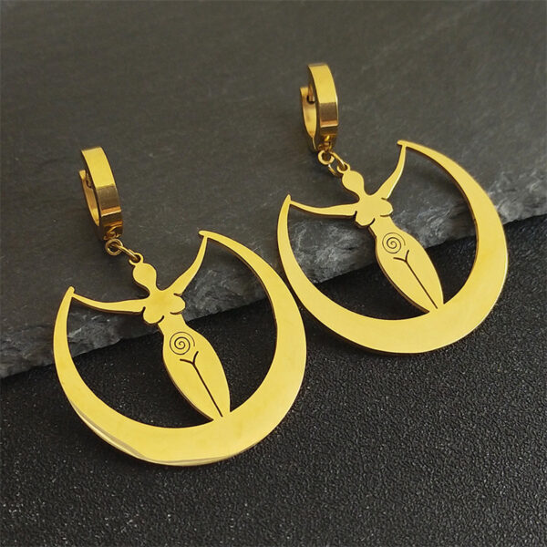 Moon Vortex Goddess Earrings Women's Jewelry Simple All-match - Image 2