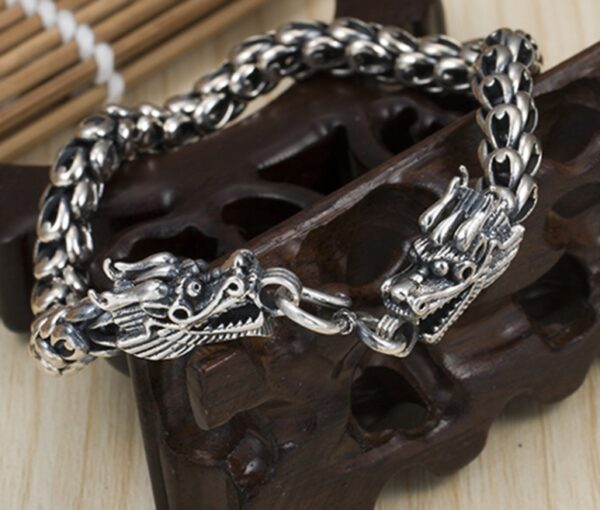 S925 silver bold domineering men's faucet bracelet - Image 6