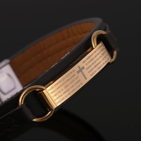 Bible verse leather bracelet - Image 2