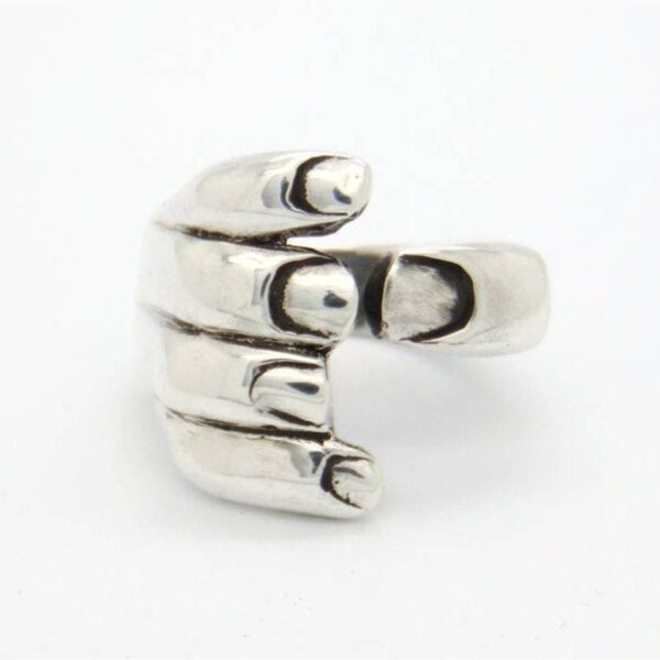 Gothic Carved Hand Rings For Women Men - Image 4