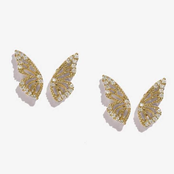 Exaggerated Bohemian Crystal Butterfly Earrings - Image 6