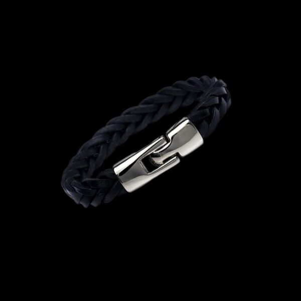 Leather alloy vintage hand-woven bracelet - Image 4