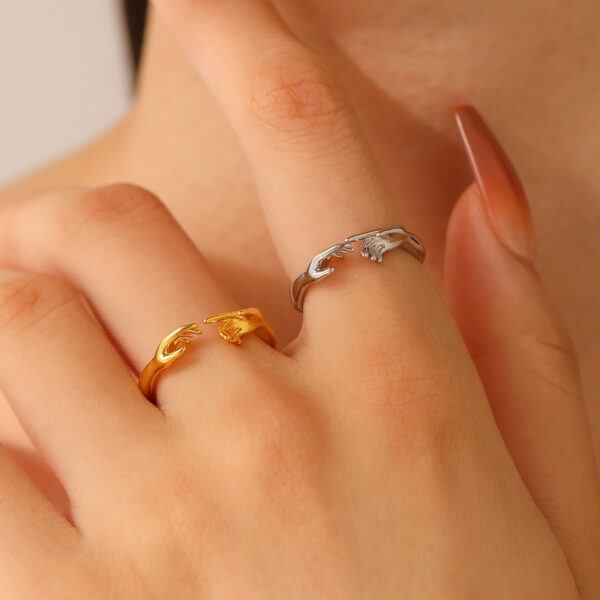 Opening Adjustable Two-hand Rings Fashion Personality Ring For Valentine's Day - Image 5