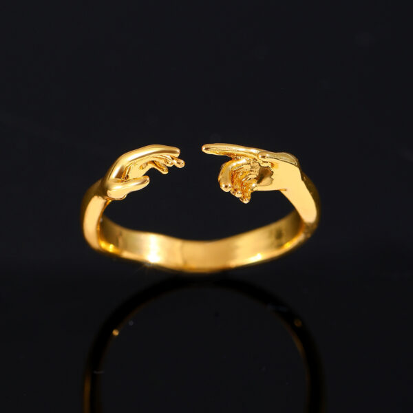 Opening Adjustable Two-hand Rings Fashion Personality Ring For Valentine's Day - Image 3