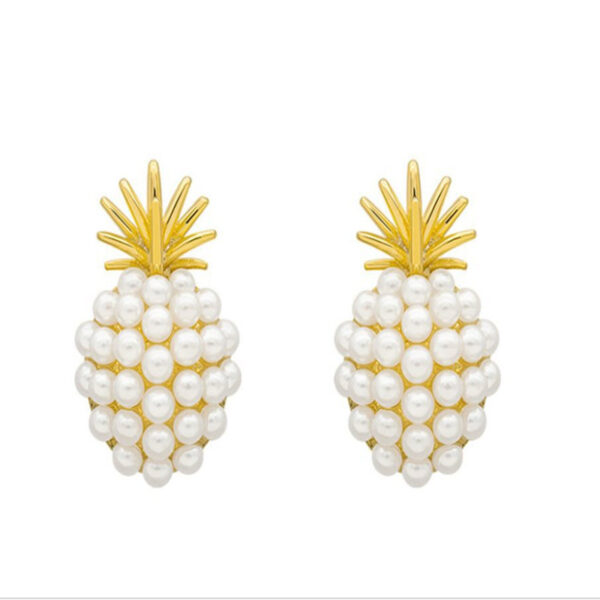 Pineapple Starfish Pearl Earrings - Image 2