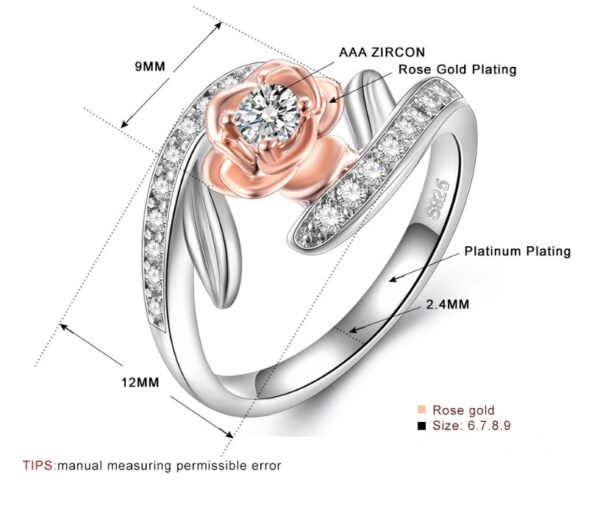 Fashion Rose Gold Ring - Image 3