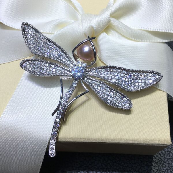 Freshwater Pearl Dragonfly Corsage - Image 4