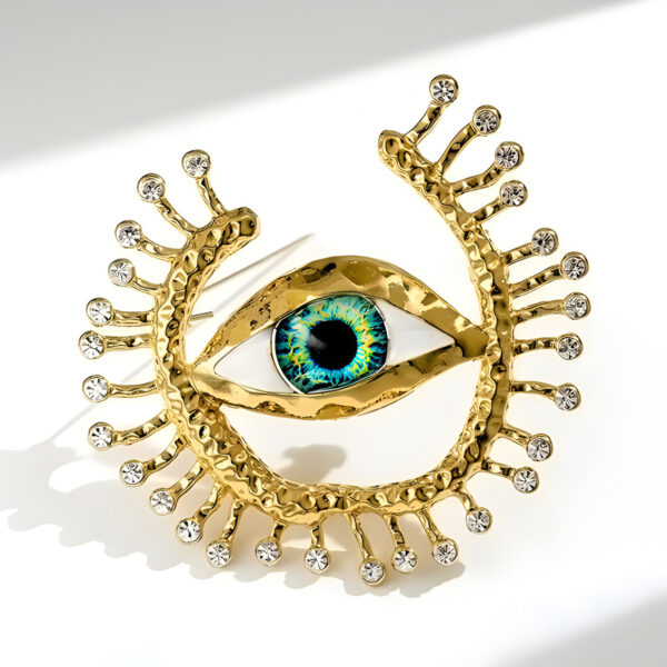 European And American Retro Devil's Eye Brooch - Image 4