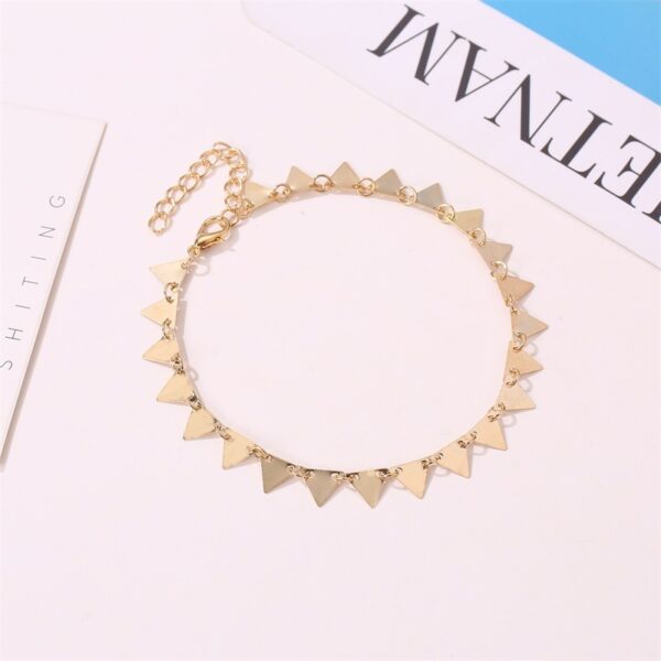 Geometric Triangle Anklet Creative Retro Beach Chain Female - Image 5