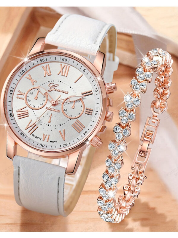 New Fashion Women's Quartz Watch Bracelet Suit - Image 6