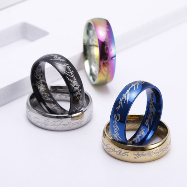 Titanium Steel Ring Men's Ring Ring - Image 9