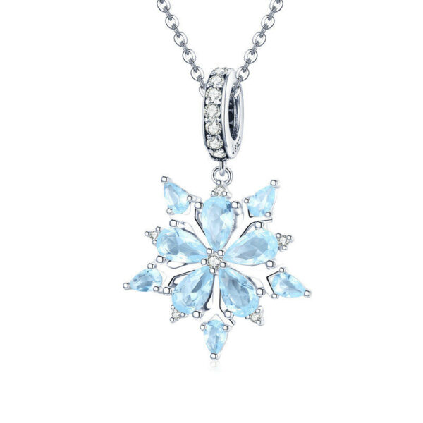 Snowflake Sterling Silver Pendant - Image 3