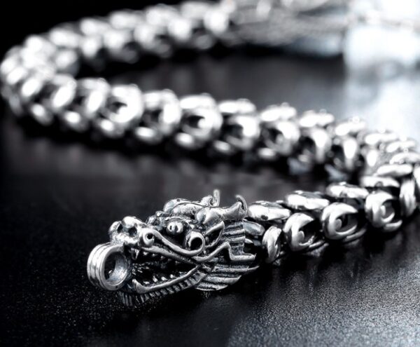 S925 silver bold domineering men's faucet bracelet - Image 4