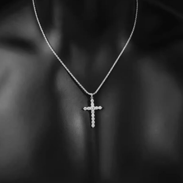 S925 Sterling Silver Cross Necklace for Men and Women