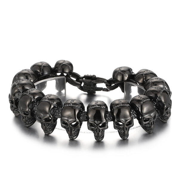 Skull Men's Titanium Steel Bracelet - Image 7