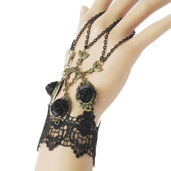 Accessories Black Vintage Lace Women's Bracelet Wristband - Image 2