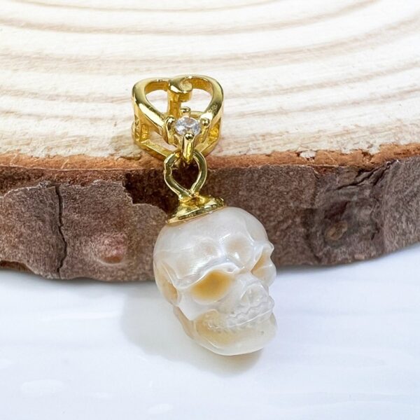 Natural Pearl Pendant Ghost Head Silver Pendant - Image 3