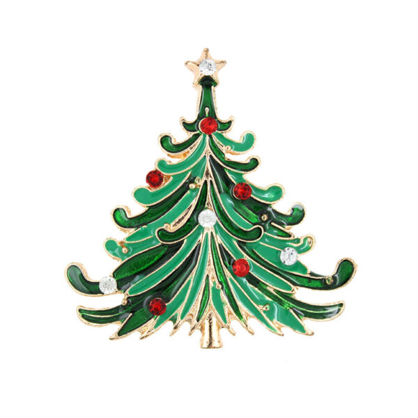 Christmas Tree Brooch Pin Women Girls Jewelry - Image 2