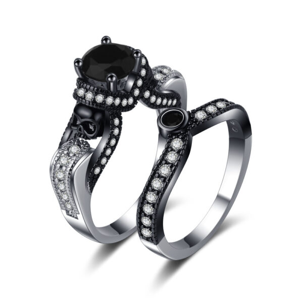 Separation Couple Rings Personalized Punk Retro Style Ring Set - Image 4