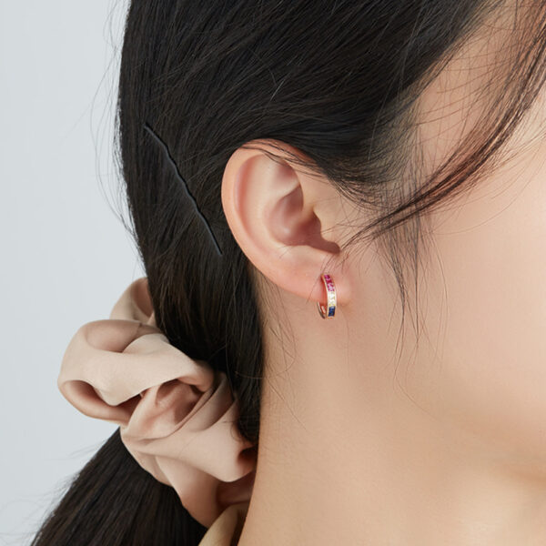 Korean Fashion Rainbow Earrings Female Ear Clip - Image 3