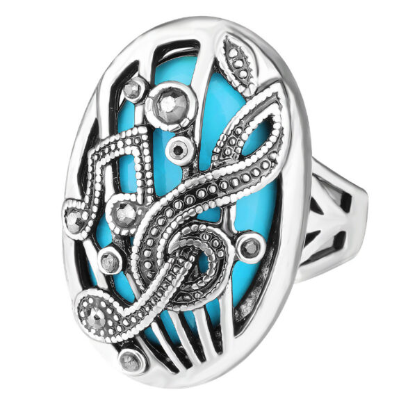 Hollow Carved Music Symbol Retro Ring - Image 10