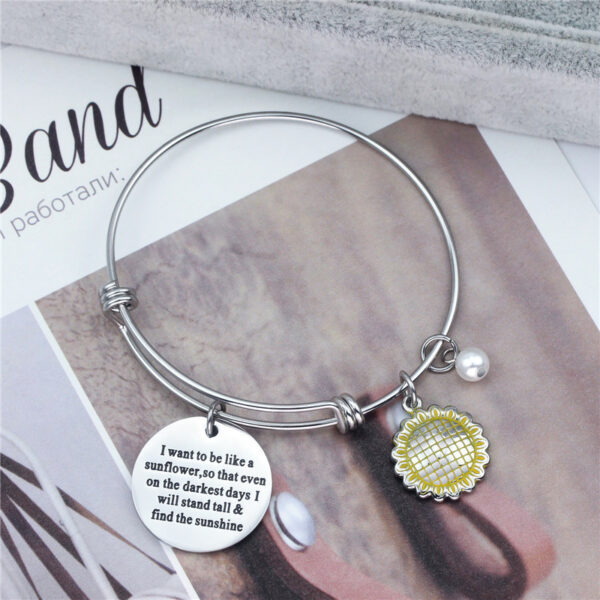 Sunflower Stretch Bracelet – A Symbol of Strength and Beauty - Image 2