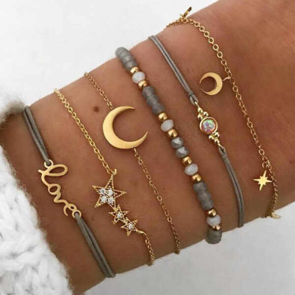 Star Moon Personality Pendant Bracelet