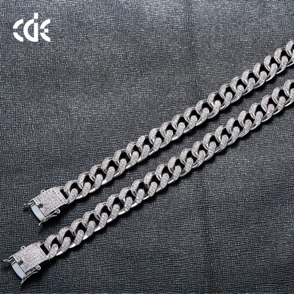 Amazon cross-border European and American Hip hop accessories men's bracelet Cuban chain - Image 4