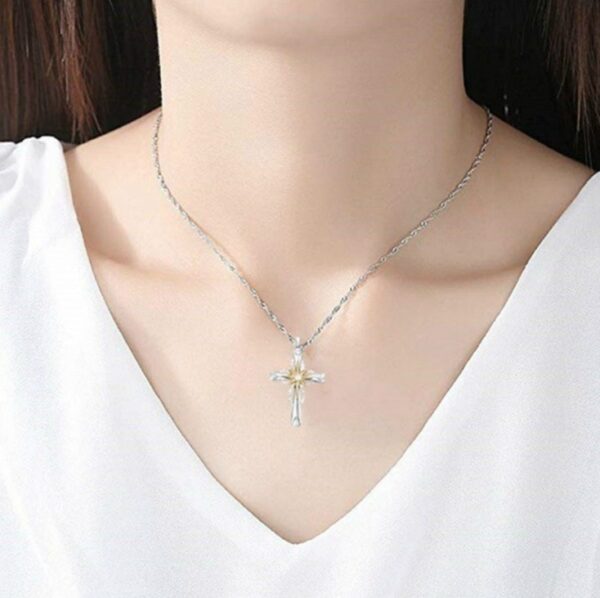 Octagonal Star Cross Alloy Pendant - Image 4