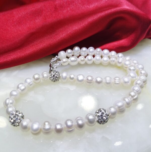 8-9mm Pearl Necklace Bracelet Set - Image 2