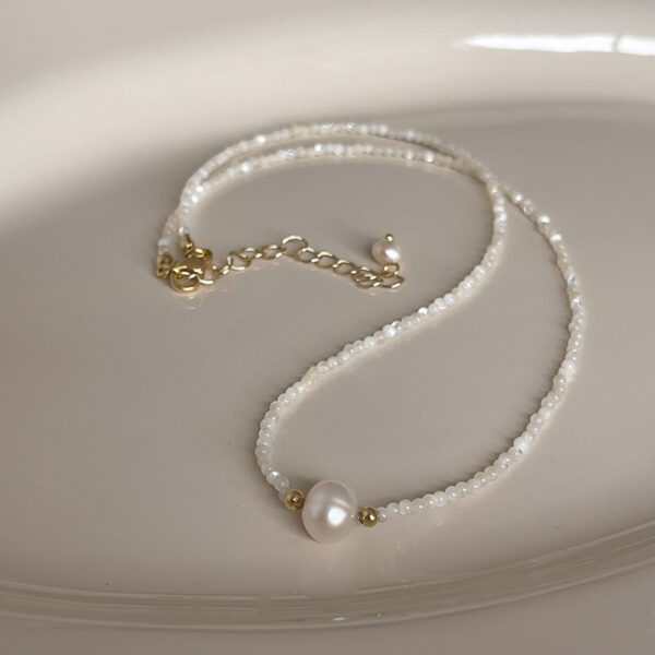 Fashion Natural Freshwater Pearl Necklace Short - Image 6