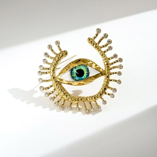 European And American Retro Devil's Eye Brooch - Image 2