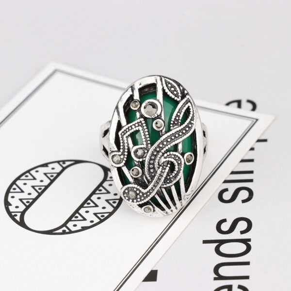 Hollow Carved Music Symbol Retro Ring - Image 9