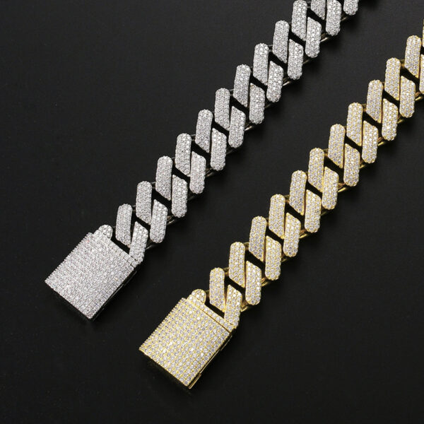 Full zircon hip hop necklace - Image 3