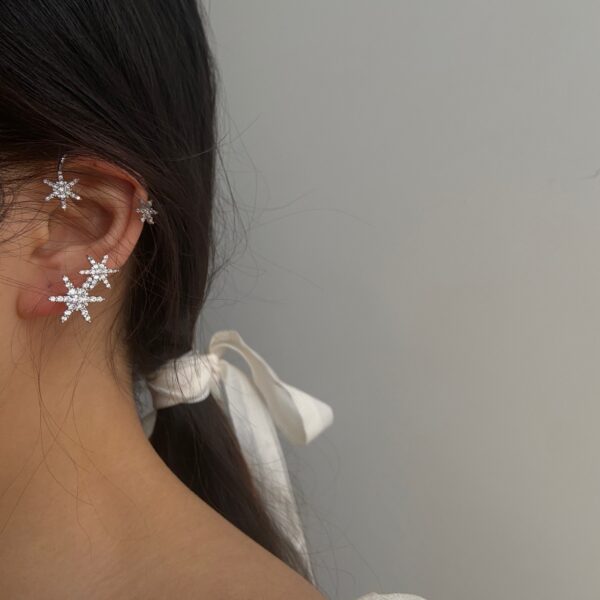 Ear Clip Female Snowflake Auricle Advanced Feeling