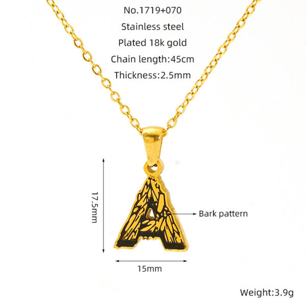 Letter Necklace Titanium Steel No Fading Women - Image 9