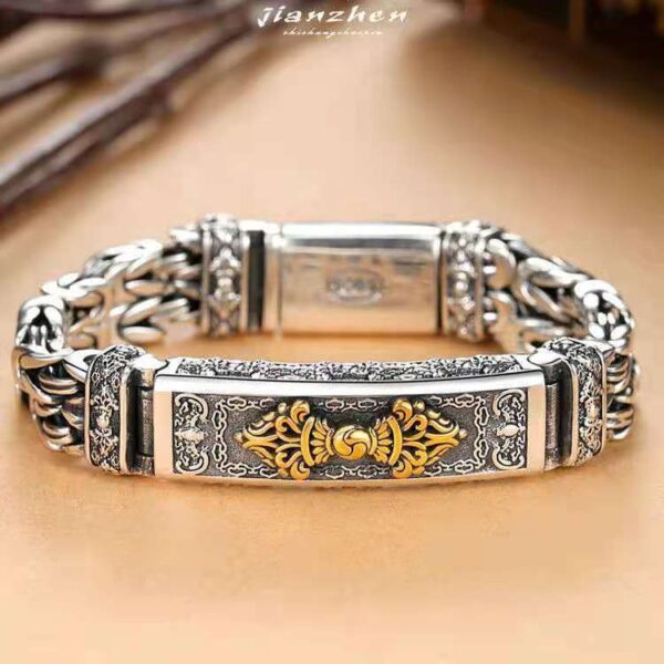 Thai Silver Bracelet With Six Words Of Truth - Image 4