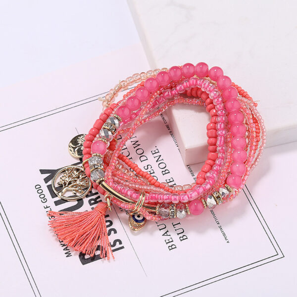 Bohemian Ethnic Style Colored Rice Bead Bracelet Jewelry - Image 6