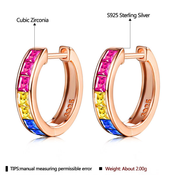 Korean Fashion Rainbow Earrings Female Ear Clip - Image 4