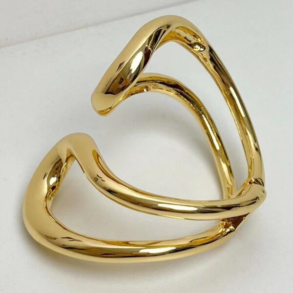 Female Niche Metal Geometry Streamlined Spring Bracelet - Image 3