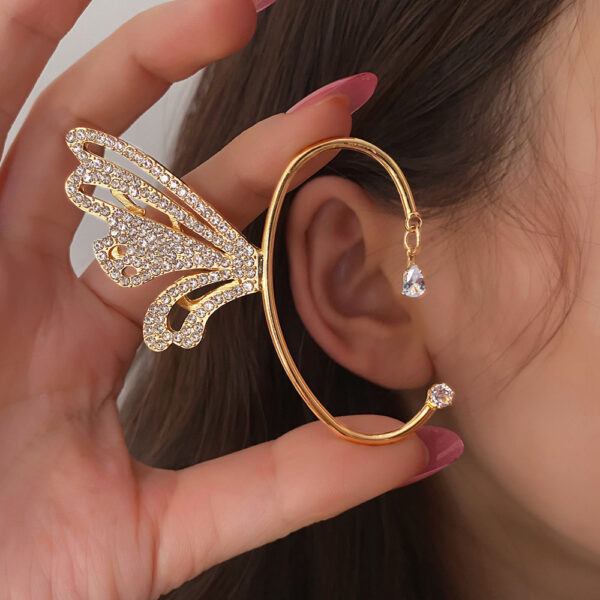 Metal Diamond Butterfly Ear Hanging - Image 2